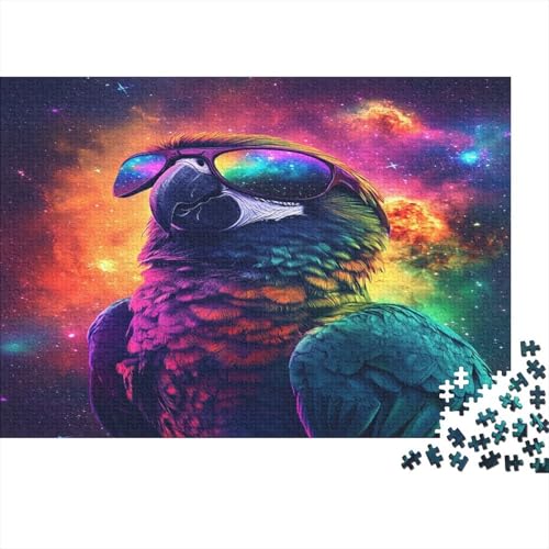 Papagei Parrot Puzzle HolzKunst Premium Kreativ Lustiges Tier Plakat Papageien Puzzles Erwachsene Kinder 1000pcs (75x50cm) von DUABELPHF