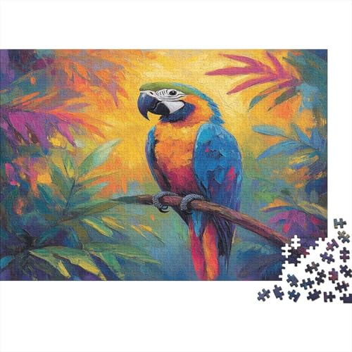 Papagei Parrot Puzzle HolzKunst Premium Kreativ Lustiges Tier Plakat Papageien Puzzles Erwachsene Kinder 1000pcs (75x50cm) von DUABELPHF