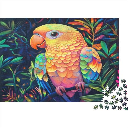 Papagei Parrot Puzzle HolzKunst Premium Kreativ Lustiges Tier Plakat Papageien Puzzles Erwachsene Kinder 1000pcs (75x50cm) von DUABELPHF