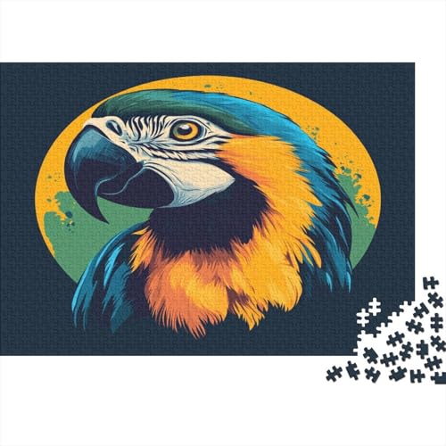 Papagei Parrot Puzzle HolzKunst Premium Kreativ Lustiges Tier Plakat Papageien Puzzles Für Erwachsene Kinder 1000pcs (75x50cm) von DUABELPHF