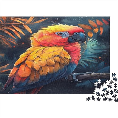 Papagei Parrot Puzzle HolzKunst Premium Kreativ Lustiges Tier Plakat Papageien Puzzles Für Erwachsene Kinder 1000pcs (75x50cm) von DUABELPHF