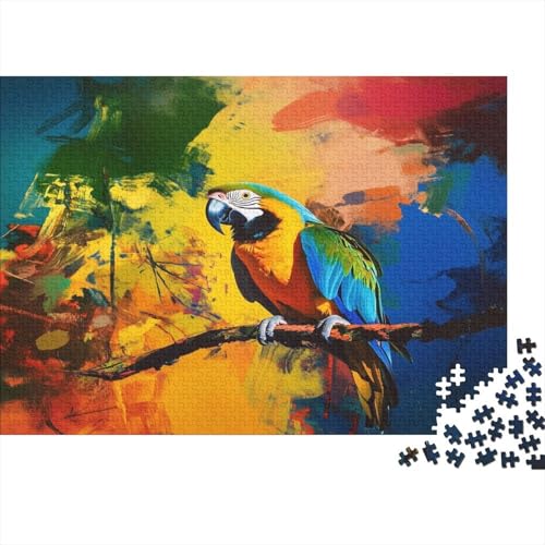 Papagei Parrot Puzzle HolzKunst Premium Kreativ Lustiges Tier Plakat Papageien Puzzles Für Erwachsene Kinder 1000pcs (75x50cm) von DUABELPHF