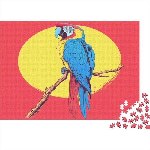 Papagei Parrot Puzzle HolzKunst Premium Polly GesKükenlichkeitsspiel Tier Plakat Papageien Puzzles Für Erwachsene Und Kinder Ab 13 Jahren 1000pcs (75x50cm) von DUABELPHF