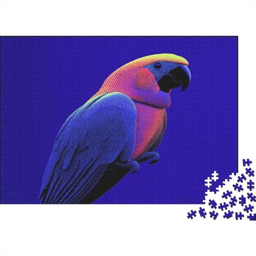 Papagei Parrot Puzzle HolzKunst Premium Polly Kreativ Lustiges Tier Plakat Papageien Puzzles Für Erwachsene Kinder 1000pcs (75x50cm) von DUABELPHF
