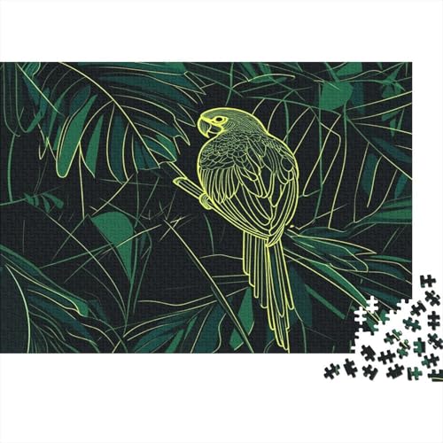 Papagei Parrot Puzzle HolzKunst Premium Polly Spiel Entpacken Tier Plakat Papageien Puzzles Für Erwachsene Und Kinder Ab 13 Jahren 1000pcs (75x50cm) von DUABELPHF
