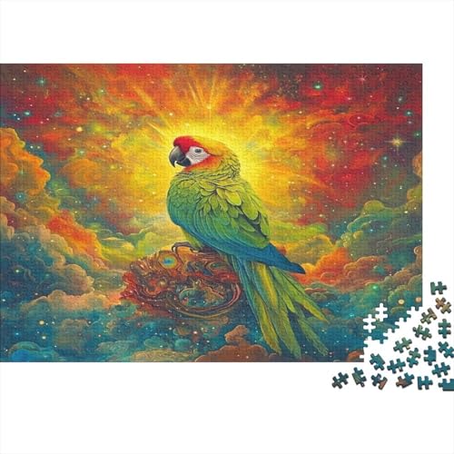 Papagei Parrot Puzzle HolzKunst Premium Polly Spiel Entpacken Tier Plakat Papageien Puzzles Für Erwachsene Und Kinder Ab 13 Jahren 1000pcs (75x50cm) von DUABELPHF