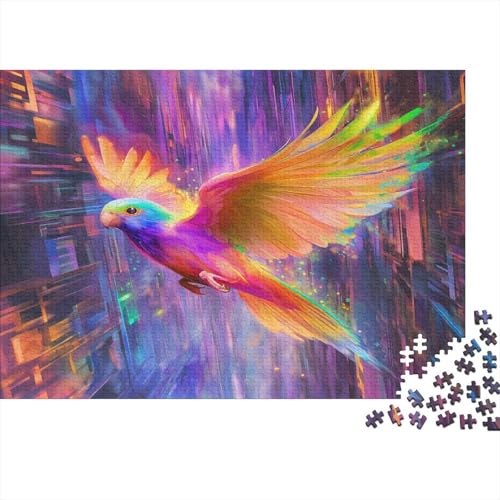 Papagei Parrot Puzzle HolzKunst Premium Polly Tier Plakat Papageien Puzzles Für Erwachsene Und Kinder Ab 13 Jahren 1000pcs (75x50cm) von DUABELPHF