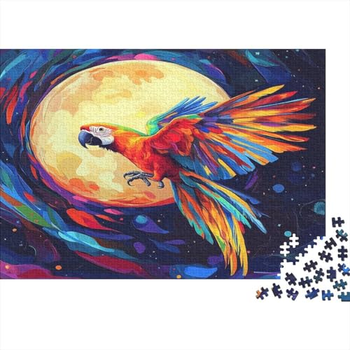 Papagei Parrot Puzzle HolzKunst Premium Spiel Entpacken Tier Plakat Papageien Puzzles Für Erwachsene Und Kinder Ab 13 Jahren 1000pcs (75x50cm) von DUABELPHF