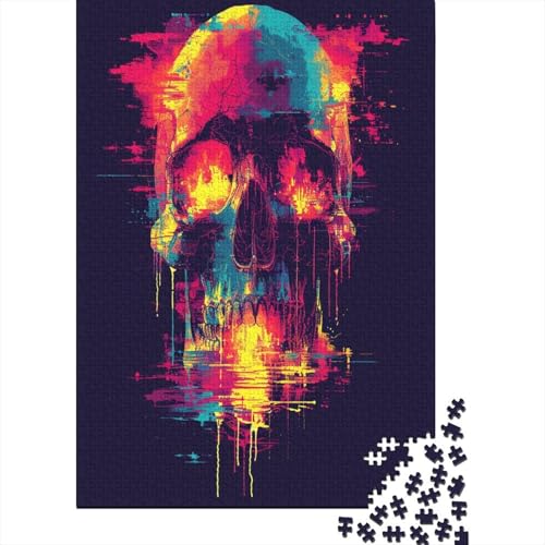 Schädel Puzzles1000 Teile, Puzzle Für Erwachsene, Geschicklichkeitsspiel Für Die Ganze Familie, Klassische Puzzle,Geburtstagsgeschenk Erwachsenen Puzzlespiel Puzzel 1000pcs (75x50cm) von DUABELPHF