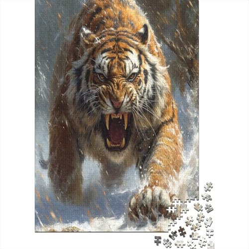 Tiger Puzzle 1000 Teile Erwachsene Puzzles Für Erwachsene Klassische Puzzles 1000 Teile Erwachsene Puzzlespiel Schwer Pädagogisches Spielzeug Erwachsene Kinder Puzzel 1000pcs (75x50cm) von DUABELPHF