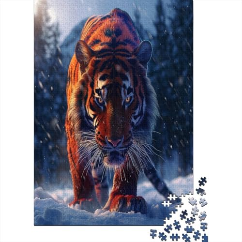 Tiger Puzzles1000 Teile, Puzzle Für Erwachsene, Geschicklichkeitsspiel Für Die Ganze Familie, Klassische Puzzle,Geburtstagsgeschenk Erwachsenen Puzzlespiel Puzzel 1000pcs (75x50cm) von DUABELPHF