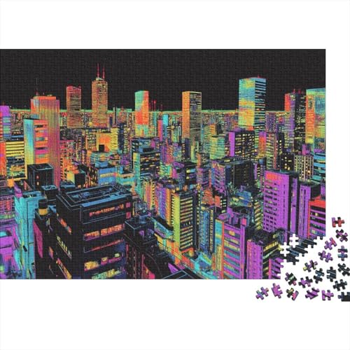 Tokio Tokyo Puzzle HolzKunst Premium Japanische Stadtlandschaft Spiel Entpacken Puzzles Plakat Für Erwachsene Kinder 1000pcs (75x50cm) von DUABELPHF