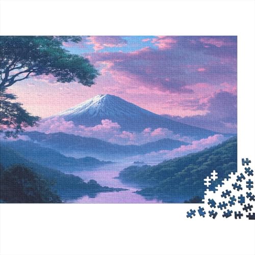 Tokio Tokyo der Fuji - Berg Mount Fuji Puzzle HolzKunst Premium Japanische Stadtlandschaft Kreativ Lustiges Puzzles Plakat Für Erwachsene Kinder 1000pcs (75x50cm) von DUABELPHF