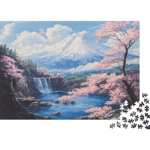 Tokio Tokyo der Fuji - Berg Mount Fuji Puzzle HolzKunst Premium Japanische Stadtlandschaft Kreativ Lustiges Puzzles Plakat Für Erwachsene Kinder 1000pcs (75x50cm) von DUABELPHF