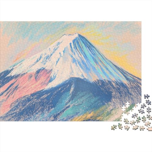 Tokio Tokyo der Fuji - Berg Mount Fuji Puzzle HolzKunst Premium Japanische Stadtlandschaft Kreativ Lustiges Puzzles Plakat Für Erwachsene Kinder 1000pcs (75x50cm) von DUABELPHF
