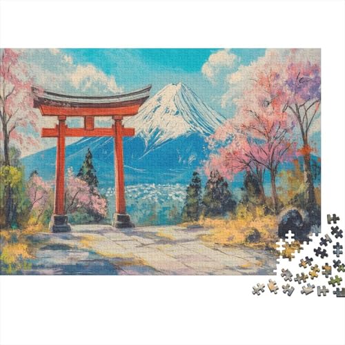Tokio Tokyo der Fuji - Berg Mount Fuji Puzzle HolzKunst Premium Japanische Stadtlandschaft Spiel Entpacken Puzzles Plakat Für Erwachsene Kinder 1000pcs (75x50cm) von DUABELPHF