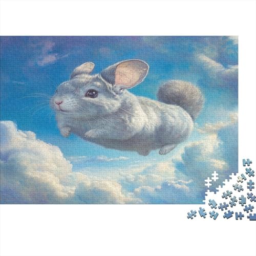 Totoro Chinchilla Puzzle HolzKunst Premium Cartoon Kreativ Lustiges Puzzles Plakat Für Erwachsene Kinder 1000pcs (75x50cm) von DUABELPHF