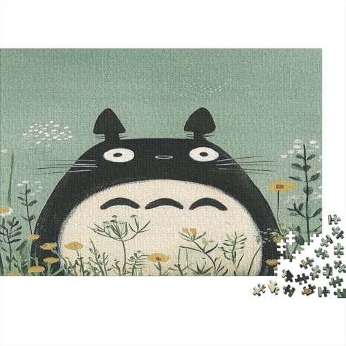 Totoro Chinchilla Puzzle HolzKunst Premium Cartoon Kreativ Lustiges Puzzles Plakat Für Erwachsene Kinder 1000pcs (75x50cm) von DUABELPHF
