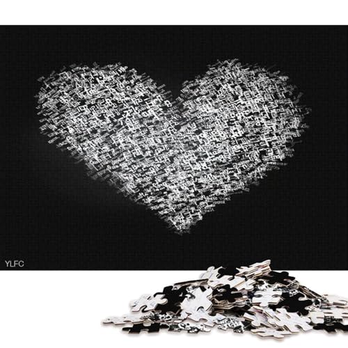 Valentinstag Valentine's Day Liebe Herz Puzzle HolzKunst Romantisches Liebesspiel Geschenk Plakat Puzzles Erwachsene Kinder 1000pcs (75x50cm) von DUABELPHF
