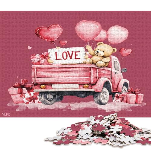 Valentinstag Valentine's Day Liebe Herz Puzzle HolzKunst Romantisches Liebesspiel Geschenk Plakat Puzzles Erwachsene Kinder 1000pcs (75x50cm) von DUABELPHF