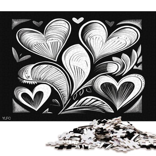 Valentinstag Valentine's Day Liebe Herz Puzzle HolzKunst Romantisches Liebesspiel Geschenk Plakat Puzzles Für Erwachsene Kinder 1000pcs (75x50cm) von DUABELPHF