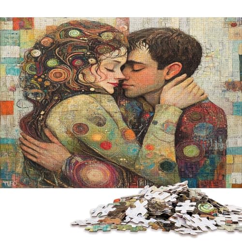 Valentinstag Valentine's Day Liebende Puzzle HolzKunst Romantisches Liebesspiel Geschenk Plakat Puzzles Erwachsene Kinder 1000pcs (75x50cm) von DUABELPHF