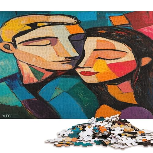 Valentinstag Valentine's Day Liebende Puzzle HolzKunst Romantisches Liebesspiel Geschenk Plakat Puzzles Für Erwachsene 1000pcs (75x50cm) von DUABELPHF