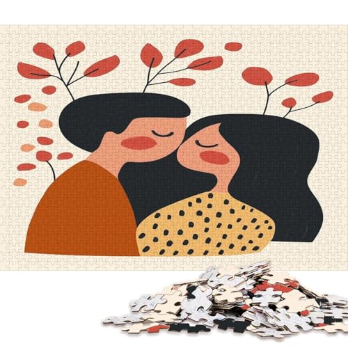 Valentinstag Valentine's Day Liebende Puzzle HolzKunst Romantisches Liebesspiel Geschenk Plakat Puzzles Für Erwachsene 1000pcs (75x50cm) von DUABELPHF