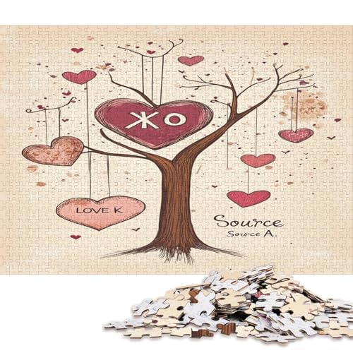 Valentinstag Valentine's Day Puzzle HolzKunstLiebe Liebe Romantisches Liebesspiel Geschenk Plakat Puzzles Für Erwachsene Kinder 1000pcs (75x50cm) von DUABELPHF