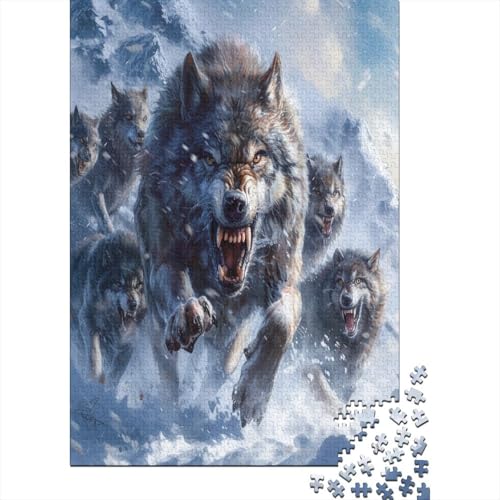 Wolf Puzzles1000 Teile, Puzzle Für Erwachsene, Geschicklichkeitsspiel Für Die Ganze Familie, Klassische Puzzle,Geburtstagsgeschenk Erwachsenen Puzzlespiel Puzzel 1000pcs (75x50cm) von DUABELPHF