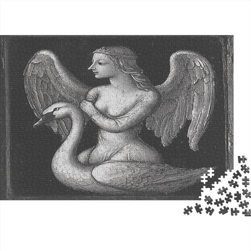 schön Schwan Swan Puzzle HolzKunst Premium Kreativ Lustiges Puzzles Plakat Für Erwachsene Kinder 1000pcs (75x50cm) von DUABELPHF