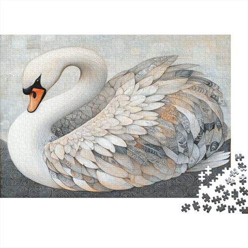 schön Schwan Swan Puzzle HolzKunst Premium Kreativ Lustiges Puzzles Plakat Für Erwachsene Kinder 1000pcs (75x50cm) von DUABELPHF