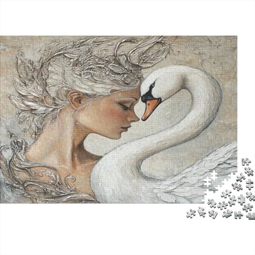 schön Schwan Swan Puzzle HolzKunst Premium Legespiel- Erwachsenenpuzzle Puzzles Plakat Für Erwachsene Kinder 1000pcs (75x50cm) von DUABELPHF