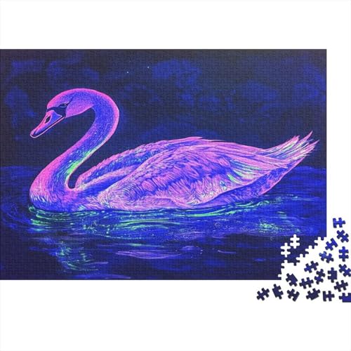 schön Schwan Swan Puzzle HolzKunst Premium Spiel Entpacken Puzzles Plakat Für Erwachsene Kinder 1000pcs (75x50cm) von DUABELPHF