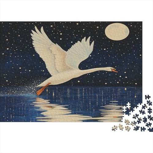 schön Schwan Swan Puzzle HolzKunst Premium Spiel Entpacken Puzzles Plakat Für Erwachsene Kinder 1000pcs (75x50cm) von DUABELPHF