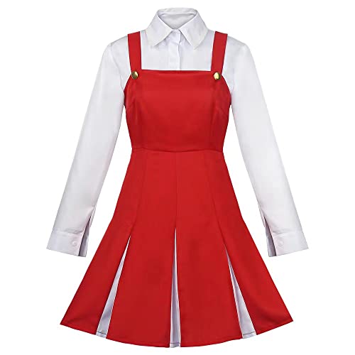DUALY My Hero Academia Eri Cosplay Kostüm Rot Kleid Uniform Outfits Shirt Set Halloween Party Karneval für Frauen Mädchen Erwachsene (M) von DUALY