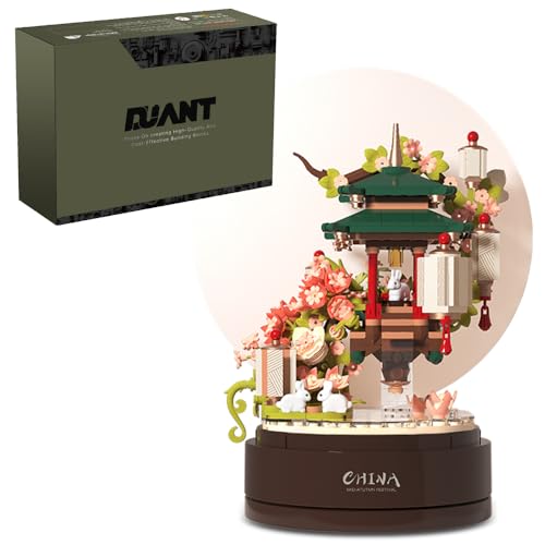 DUANT 21239 Micro Bausteine chinesischen Stil Loft Klemmbausteine Bausatz, 538 Mikro Mini Blumen Bausteine Set für Heimdekor, STEM Klemmblöcke Geschenk für Jungen Mädchen Teenager und Erwachsene von DUANT