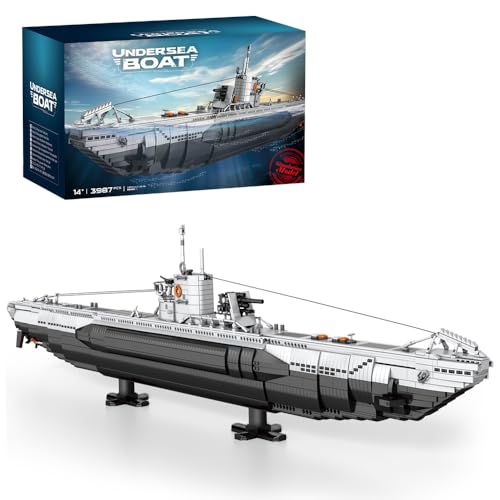 DUANT WW2 (Type VII) V2 U-Boot-Baustein-Bausatz, Military Series Großes U-Boot-Kriegsschiff-Sammelspielzeug, 3987 Klembausteine Technik Bootsbausatz für Jungen und Erwachsene DUANT WW2 (Type VII) V2 U-Boot-Baustein-Bausatz, Military Series Großes U-Boot-Kriegsschiff-Sammelspielzeug, 3987 Klembausteine Technik Bootsbausatz für Jungen und Erwachsene von DUANT