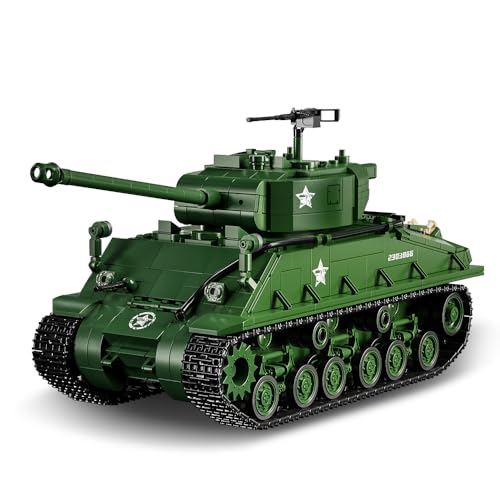 DUANT 97010 M4 Sherman Medium Tank Block Set, 1682 Stücke Militär 1:28 Block Modell Spielzeug, Tank Modelle für Raum Dekoration oder Sammlung, Militär Enthusiasten DUANT 97010 M4 Sherman Medium Tank Block Set, 1682 Stücke Militär 1:28 Block Modell Spielzeug, Tank Modelle für Raum Dekoration oder Sammlung, Militär Enthusiasten von DUANT