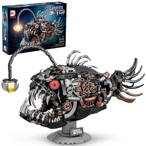 DUANT Mechanical Creation Series Laterne Fisch Bauklötze, Cyberpunk Bionic Technology Klemmbausteine Technik, Spielzeug für Erwachsene und Jugendliche mit Displayständer und Namensschild DUANT Mechanical Creation Series Laterne Fisch Bauklötze, Cyberpunk Bionic Technology Klemmbausteine Technik, Spielzeug für Erwachsene und Jugendliche mit Displayständer und Namensschild von DUANT