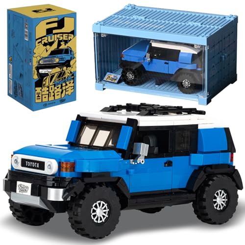 DUANT PB8806 FJ40 Off-Road Fahrzeug Bausteinsatz, 622 Stück MOC Spielzeug Auto 1:32 Verhältnis Modell Bausteinsatz, mit Display-Container, Geeignet als Geschenke und Sammlerstücke von DUANT
