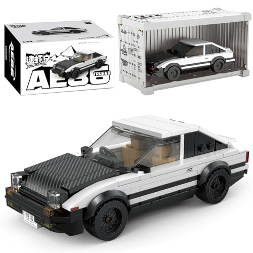 DUANT PB8810 AE86 Sportwagen Bausteinsatz, 327 Stück MOC Spielzeug Auto 1:32 Verhältnis Modell Bausteinsatz, mit Display-Container, Geeignet als Geschenke und Sammlerstücke von DUANT