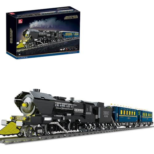 DUANT Zug Klemmbausteine Technik, MOC City Train Lovers Baustein-Spielzeugset, Groß Güterbahn-Dampfzugmodell für Erwachsene(3691 Teile) von DUANT