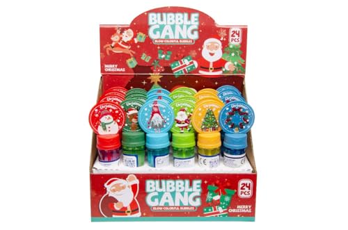 DUCKIEZ 14 cm Mini-Bubble-Stab, verschiedene Designs, Design zufällig ausgewählt, ideal für Partytüten oder Strumpffüller. (Weihnachten, 24, Count) von DUCKIEZ