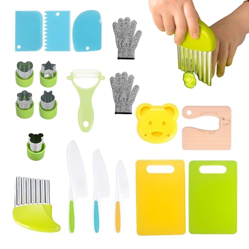 DUDOK Küchenutensilien, sicheres Ausstecher-Set für Kleinkinder, 19-teilig, Küchenwerkzeuge für Kleinkinder, Küchenzubehör zum Spielen, Spielzeug DUDOK Küchenutensilien, sicheres Ausstecher-Set für Kleinkinder, 19-teilig, Küchenwerkzeuge für Kleinkinder, Küchenzubehör zum Spielen, Spielzeug von DUDOK