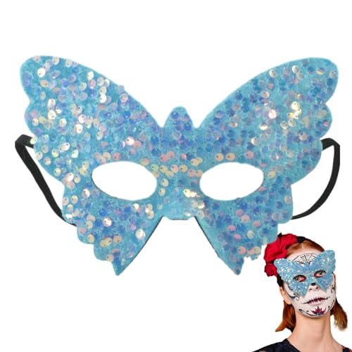 DUDOK Maskerade Gesicht, Bling Pailletten Design Schmetterling Form Gesicht Dekor für Frauen Bühnenshow Kostüm Halbschmetterling Form Cosplay Gesicht DUDOK Maskerade Gesicht, Bling Pailletten Design Schmetterling Form Gesicht Dekor für Frauen Bühnenshow Kostüm Halbschmetterling Form Cosplay Gesicht von DUDOK