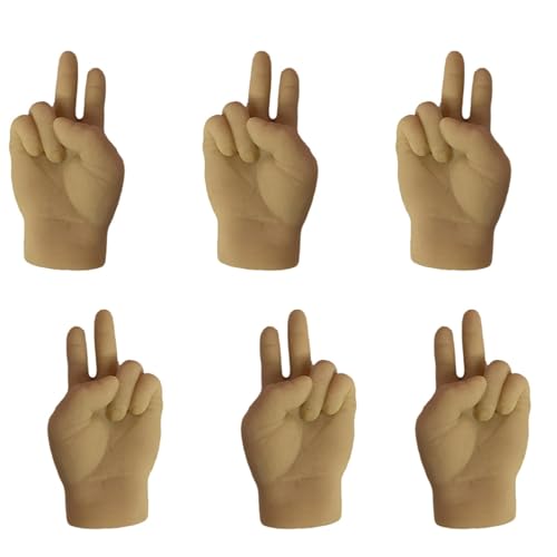Menschliche Hände – kleine Fingerpuppen, Silikon-Handpuppe, lustiges Verkleiden, Katzen, winzige Fingerhand, wiederverwendbares künstliches Handspielzeug, kleine Fingerhände für Puppenshow, Gag von DUDOK