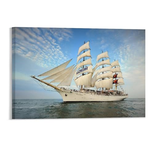 Puzzle 1000 Teile für Erwachsene，Großes Schiff unter Segel mit dem Ufer im Hintergrund，Teenager Jungen Mädchen Puzzle for Teen Lernspiel Holiday Challenging Puzzle（50x70cm）-228 von DUDOK