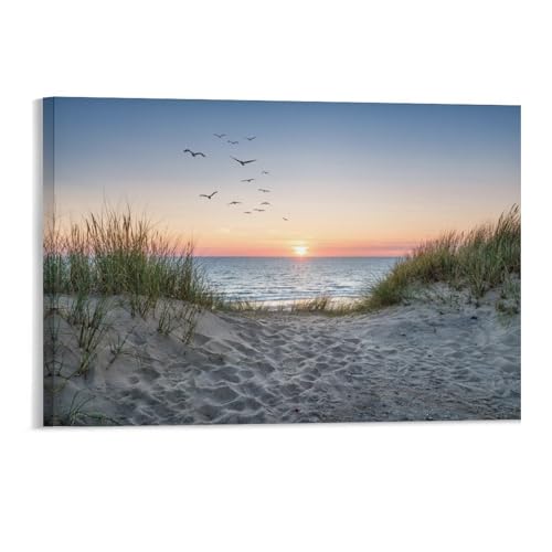 Sanddünen am Strand bei Sonnenuntergang，Puzzle 1000 Teile，Papier Puzzles，Erwachsene Kinder Erwachsene Puzzles Lernspiele für Kinder Erwachsene Geschenke（38x26cm）-127 von DUDOK