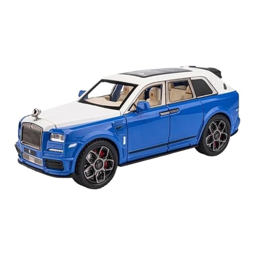1/22 Für Rolls-Royce Cullinan SUV Legierungsauto Metalldruckguss Fahrzeugspielzeug-Sammlung Subtile Sound- Und Lichteffekte Druckgussmodelle Motorfahrzeuge(Blau) von DUEVEL